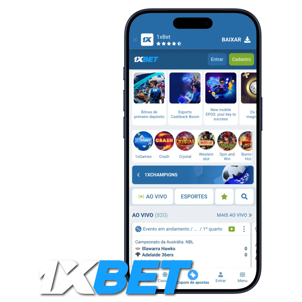 Use o site oficial e baixe o aplicativo 1xBet para Android e iOS no Brasil.