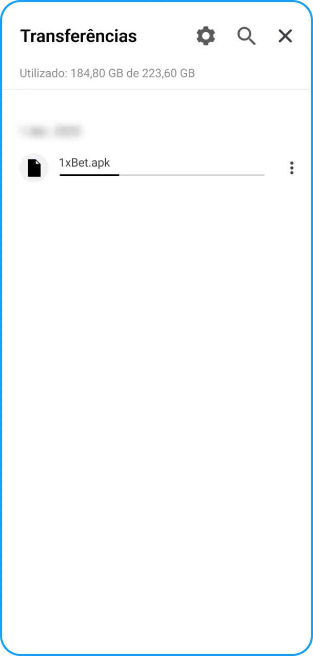 Siga as etapas para concluir a instalação do aplicativo 1xBet com sucesso.