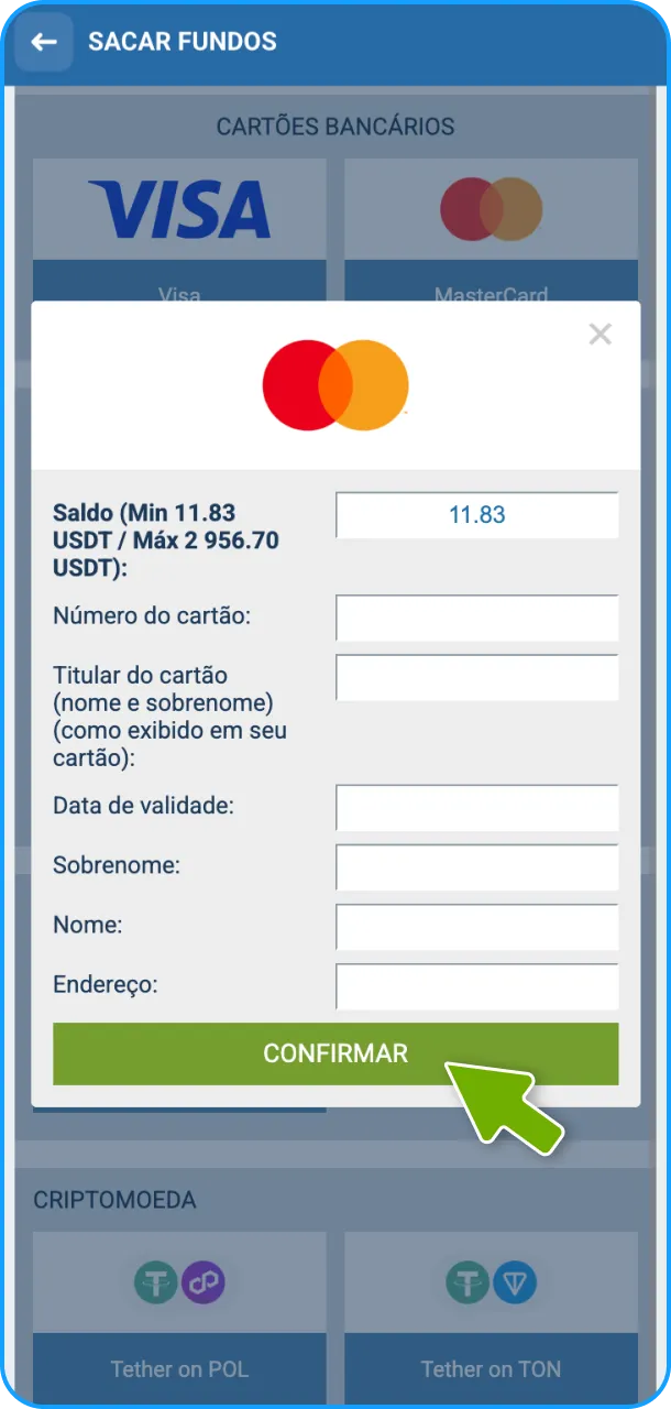 Finalize o processo fazendo sua solicitação de retirada oficial na 1xBet.