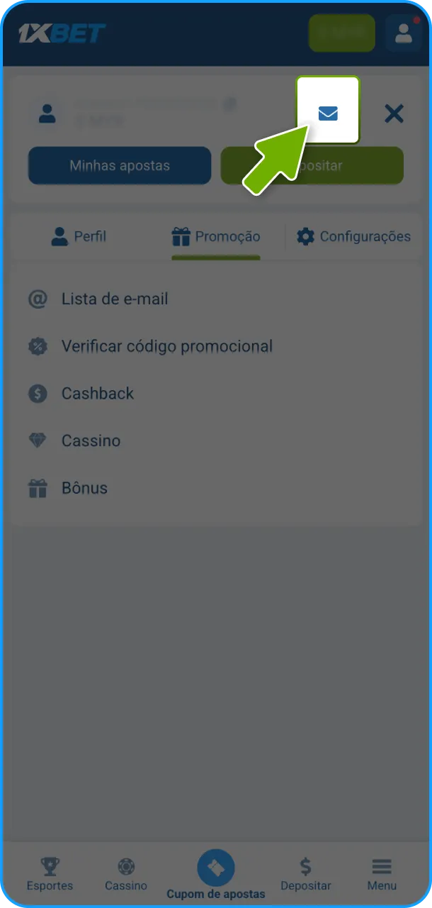 Finalize o processo para confirmação e ativação do bônus promocional na 1xBet.
